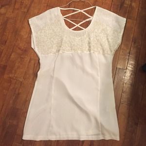 Cream tunic shirt