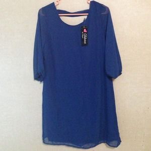 Blue shift dress