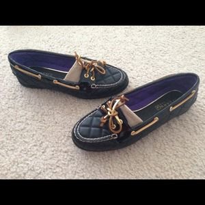 Audrey Black Quilted Sperry Top-Sider