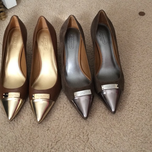 Coach Shoes - Coach gold toe pumps Coach Shoes - Coach gold toe pumps