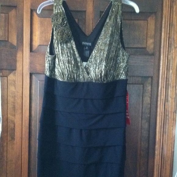 Black and gold bandage dress. REDUCED BNWT