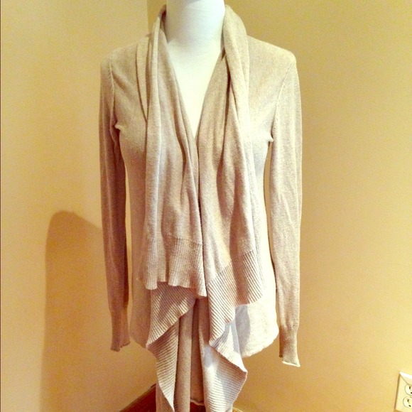 Calvin Klein zipper front shawl top