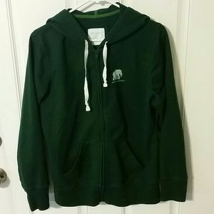 Green zip up hoodie