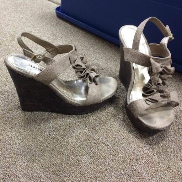 Tan wedges.