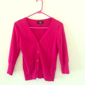 Hot pink, XS, 3/4 sleeve cardigan