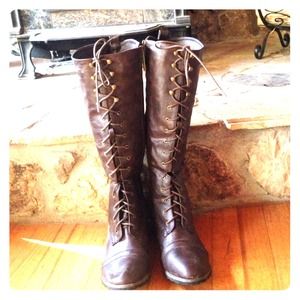 Dark Brown Combat Boots