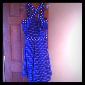 Polka Dot key hole dress by City Chic