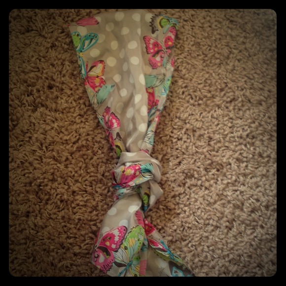 Thirty-one Butterfly and Polka dots scarf