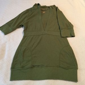 Olive green hooded top