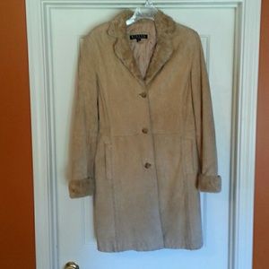 Suede taupe coat size medium.