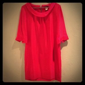 J. crew red 100% silk shift dress J. crew red 100% silk shift dress