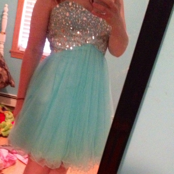 Blue Short Prom Dress
