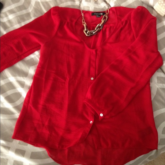 Forever 21 Red Blouse