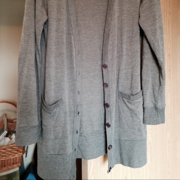 Gray Boyfriend Cardigan