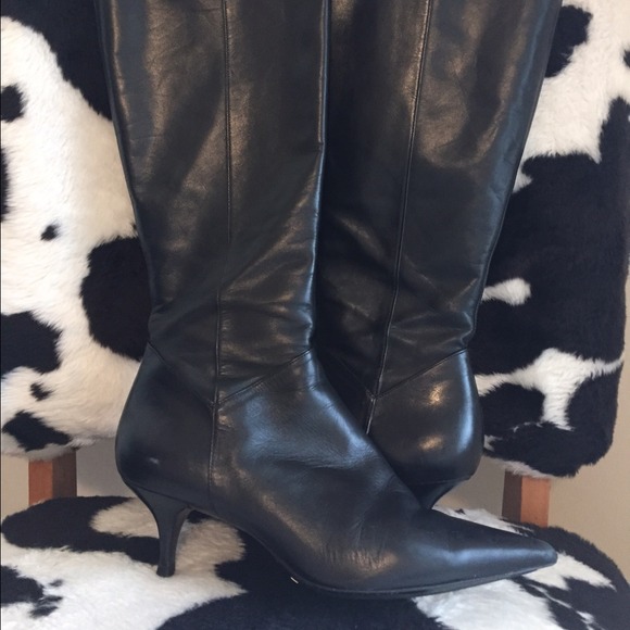 cole haan tall black boots
