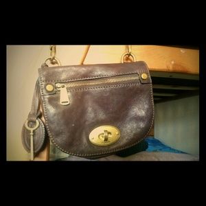 Genuine leather small Fossil Handbag.
