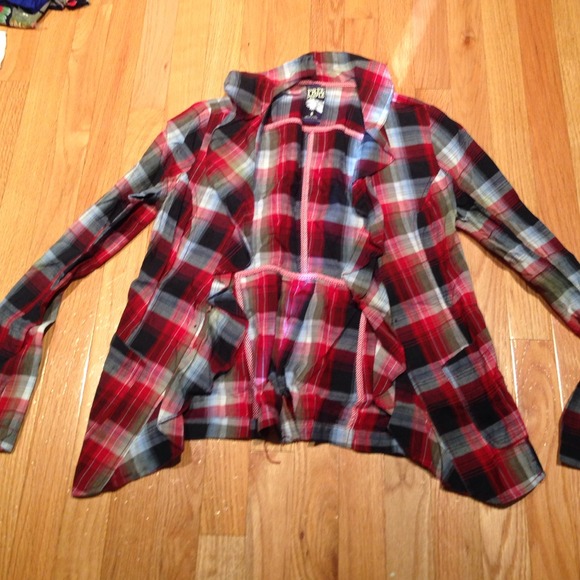 Free people red white blue and olive green blazer