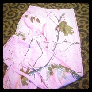Brand new pink camo pajama pants!