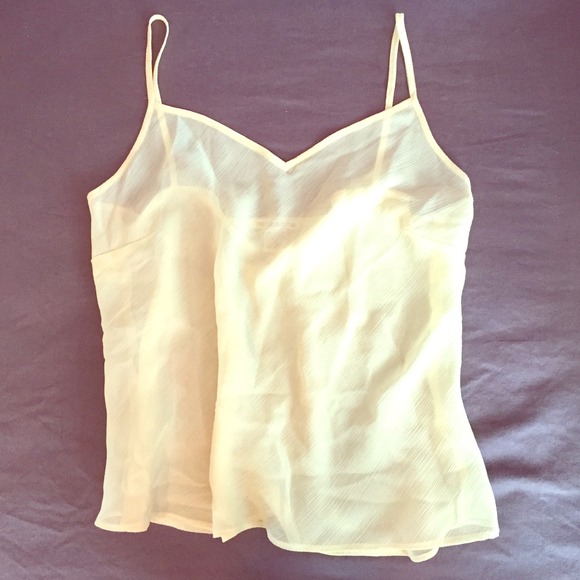 Flowy yellow Notations tank top - Picture 1 of 3