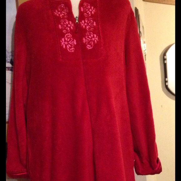 Sara Beth Plush Red Robe Women's 3x