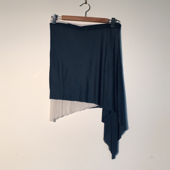 Helmut Lang Turquoise asymmetrical Skirt - Picture 2 of 4