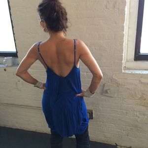 Helmut Lang Blue Tank Tunic Top M