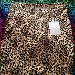 Leopard skinny jeans