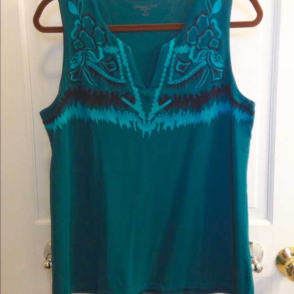 NWOT Coldwater Creek sleeveless western shell