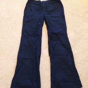 Black flared khaki work pants