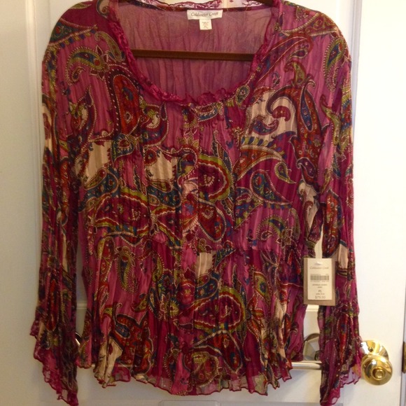 NWT Coldwater Creek crinkle blouse