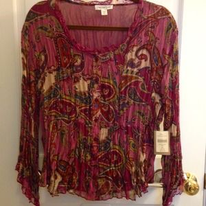 NWT Coldwater Creek crinkle blouse