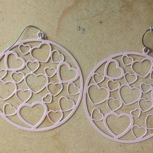 Forever 21 Pink Heart Earrings