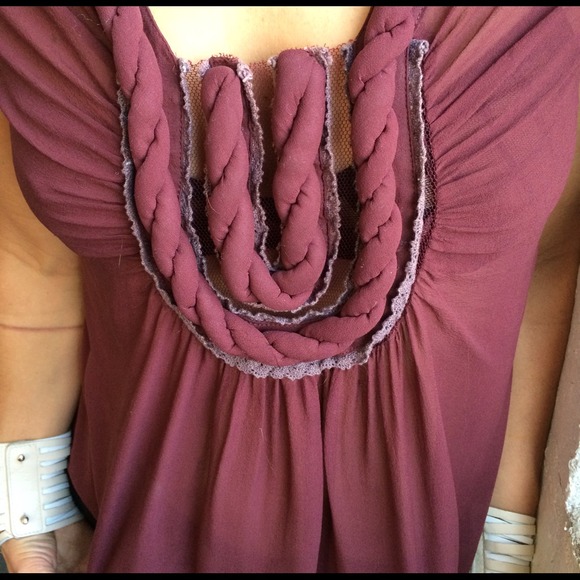 Vintage Alberta Ferretti Top Mauve Small - Picture 3 of 3