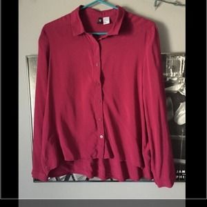Maroon h&m button up