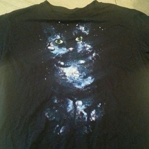Mens gakaxy cat shirt