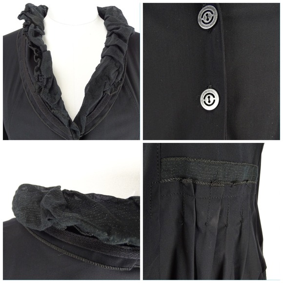 🔴SOLD🔴 SUN LIGHT | Paris Elegant Blouse Black - Picture 4 of 4