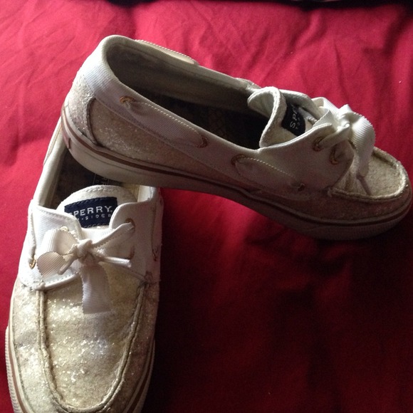 sperry top-sider bahama white sequin boat shoes - Picture 3 of 3
