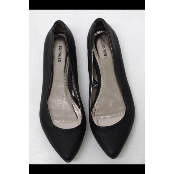 Express black pointy toe flats