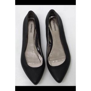 Express black pointy toe flats