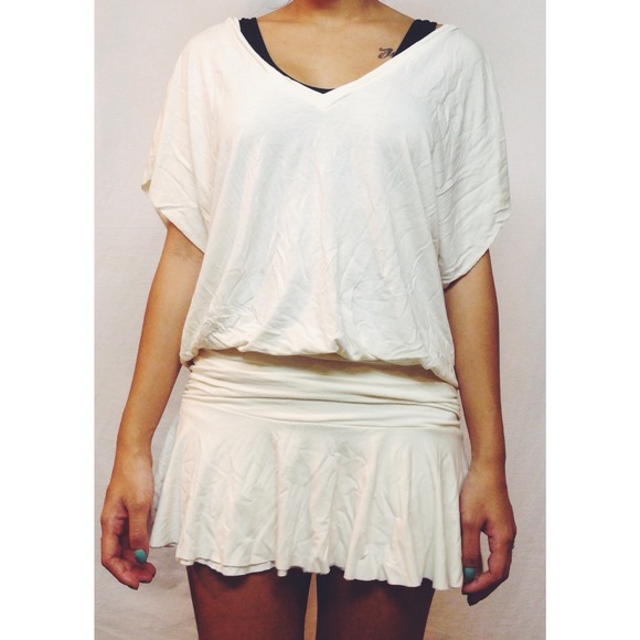 {FP} P | Daslu Cream Top Tunic Dress Size