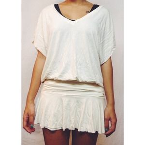 {FP} P | Daslu Cream Top Tunic Dress Size