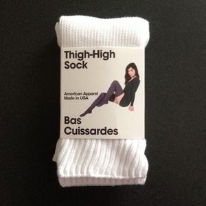 American Apparel Cotton Solid Thigh-High