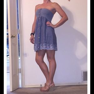 Blue denim like dress