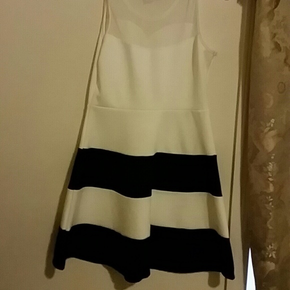 Blue and white dress...
