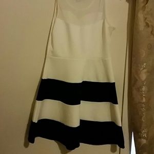 Blue and white dress...