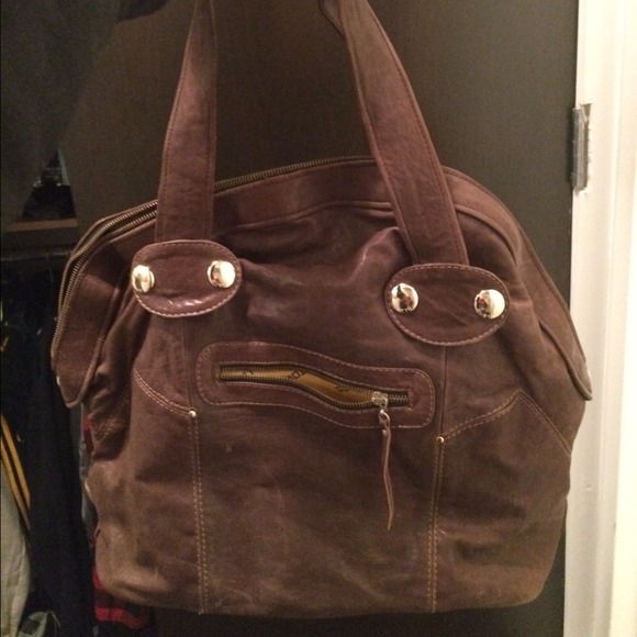 Large handbag - distressed leather