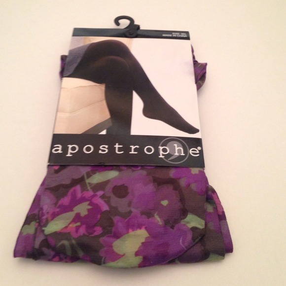 Purple flower stockings
