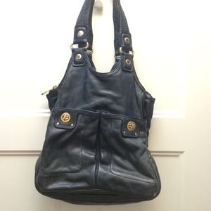 Marc Jacobs totally turnlock navy handbag
