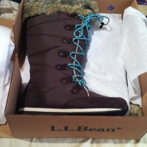 New - LL Bean Brown Winter boots- Tall