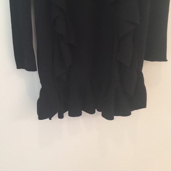 Black Ruffle Sweater - Picture 3 of 4